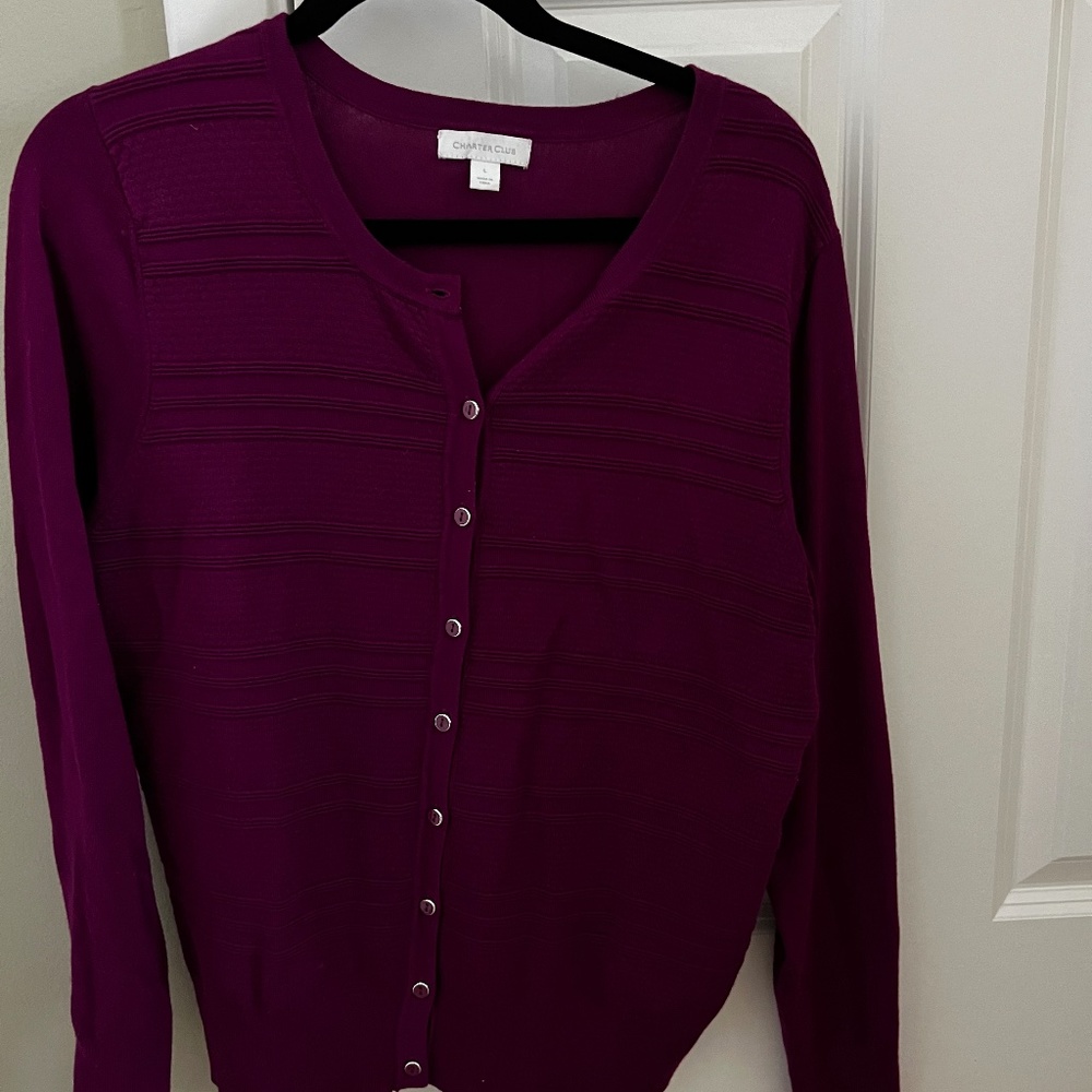 Charter club cardigan sweater. Large